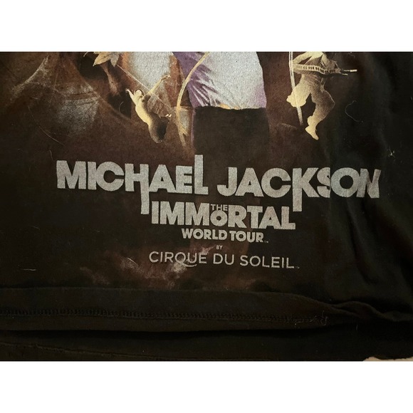Michael Jackson Immortal World Tour Cirque du Soleil‎ Black T-Shirt - Picture 3 of 5